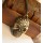 Vintage Style Rhinestone Bronze Skull Pendant Necklace N-2820