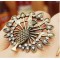 Vintage Style Clear Rhinestone Proudasa Peacock Ring R-0204