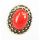 Vintage Style Bronze Faux Gem Adjustable Ring R-0735