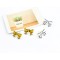 Wholesale 2pairs White&Yellow Glazed Simple Bowknot Earring Ear Stud E-1549