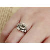 Pair Vintage Style lotus leaf Fish Ring size 7 R-0228