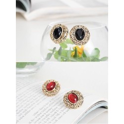 Wholesale 2 Pairs Bronze Gem Earring Ear Stud