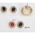 Wholesale 2 Pairs Bronze Gem Earring Ear Stud