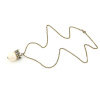 Vintage Style Rhinestone Crown Pearl Pendant Necklace N-4785