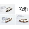 Vintage Style 2Pieces Bronze Silver Tone sawtooth two finger ring R-0111