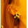Pair Gold Plated Black Glazed Rhinestone Geometry Ear Stud E-1608