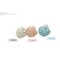 New Coming Charming Pink Blue White Glazed Colorful Rhinestone Pearl Shell shape Ear Stud E-1592