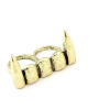 Wholesale 2Pieces Vintage Style Bronze Silver Tusk Two Finger Ring R-1016