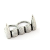 Wholesale 2Pieces Vintage Style Bronze Silver Tusk Two Finger Ring R-1016