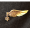 Vintage Style Bronze / silver Wing Pin Brooch P-0033