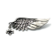 Vintage Style Bronze / silver Wing Pin Brooch P-0033