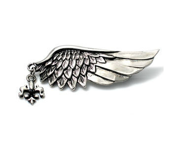 Vintage Style Bronze / silver Wing Pin Brooch P-0033