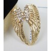 New Arrived 3 colors Optional Rhinestone Wing Ring Size Adjustable R-1033