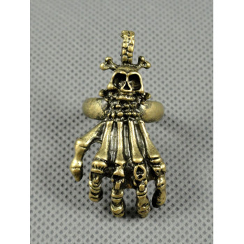 intage Style Bronze Punk Skull Claw Party Ring Size Adjustable R-1003