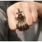 intage Style Bronze Punk Skull Claw Party Ring Size Adjustable R-1003