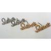 Pair Gold&Silver Plated Optional Nobel Rhinestone Covered Letter Love Ear stud E-0503
