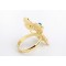 gold plated cartoon pink plated mouse ring R-0602