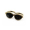 Wholesale 2Pcs Retro Bronze Enamel Glass Spectacle Double Finger Ring #6.5 #7.5