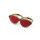 Wholesale 2Pcs Retro Bronze Enamel Glass Spectacle Double Finger Ring #6.5 #7.5