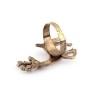 Vintage style bronze red rhinestone eyes spotted deer Ring Size Adjustable R-0022