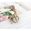 Vintage style bronze red rhinestone eyes spotted deer Ring Size Adjustable R-0022