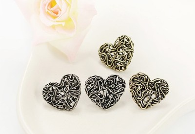 wholesale 2 pairs hollow out heart earring ear stud E-1050