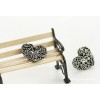 wholesale 2 pairs hollow out heart earring ear stud E-1050