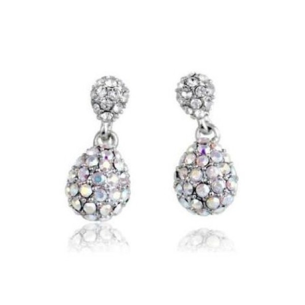 Charming Style Silver Plated Alloy  Rhinestone Dripping earring E-0248
