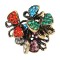 New Arrived Colorfuil Multi Butterfly Flower Ring Size Adjustable R-0623