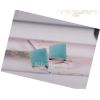 Gold Plated irregularly glazed square ear stud E-2085