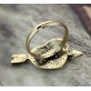 Vintage Style bronze Cupid The Arrow Of Love heart ring R-0720