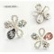 Charming Silver Plated Rhinestone crystal cute flower ear stud E-0228