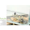 Charming Silver Plated Rhinestone crystal cute flower ear stud E-0228
