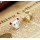 Cute Rhinestone Eye Small Lovely White Enamel Mouse Ear Stud Earrings Gold Tone E-0620