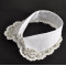 white rhinestone crystal pearl lace flower collar N-2064