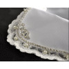 white rhinestone crystal pearl lace flower collar N-2064