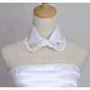 white rhinestone crystal pearl lace flower collar N-2064