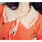 Korean Style double deck lace voile hollow out collar necklace N-2038