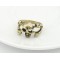 vintage style 2 pieces bronze skull ring #7 R-0048