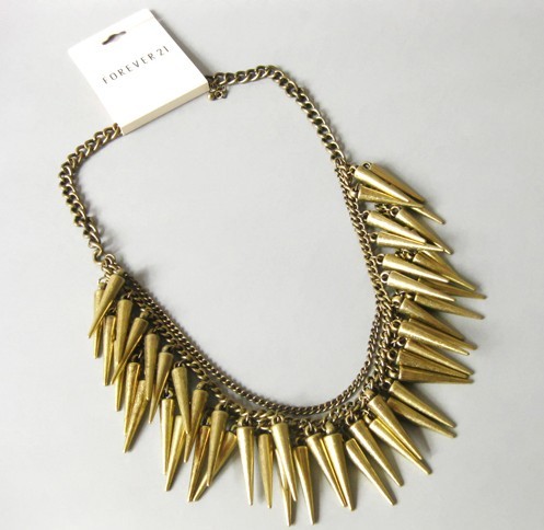 vintage style bronze rivet edging necklace bracelet earring set S-0016