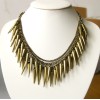 vintage style bronze rivet edging necklace bracelet earring set S-0016