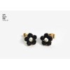 cute gold plated rhinestone flower ear stud E-0013