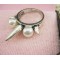 wholesale 2 pieces 2 colors PUNK pearl rivet ring R-0144