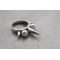 wholesale 2 pieces 2 colors PUNK pearl rivet ring R-0144