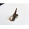 Vintage Style Bronze SILVER pointed cone rivet ring R-0052