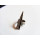 Vintage Style Bronze SILVER pointed cone rivet ring R-0052