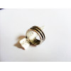 Vintage Style Bronze SILVER pointed cone rivet ring R-0052