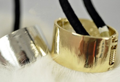 punk style gold/silver plated alloy opened circle hair band F-0010