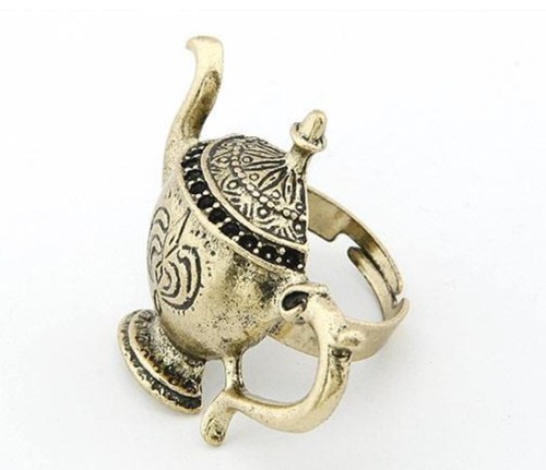 Retro Style Water Pot Finger Ring Adjustable R-1041