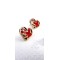 Gold Plated Glazed UK Flag Heart Ear Stud E-1044